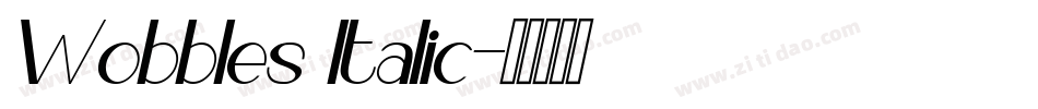 Wobbles Italic字体转换